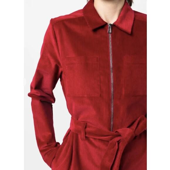NWT PS Paul Smith Red corduroy long-sleeve jumpsuit 8 - Picture 1 of 11